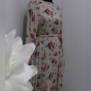 Natural Fabric Spanish Sleeve Dress - Pink - Woman